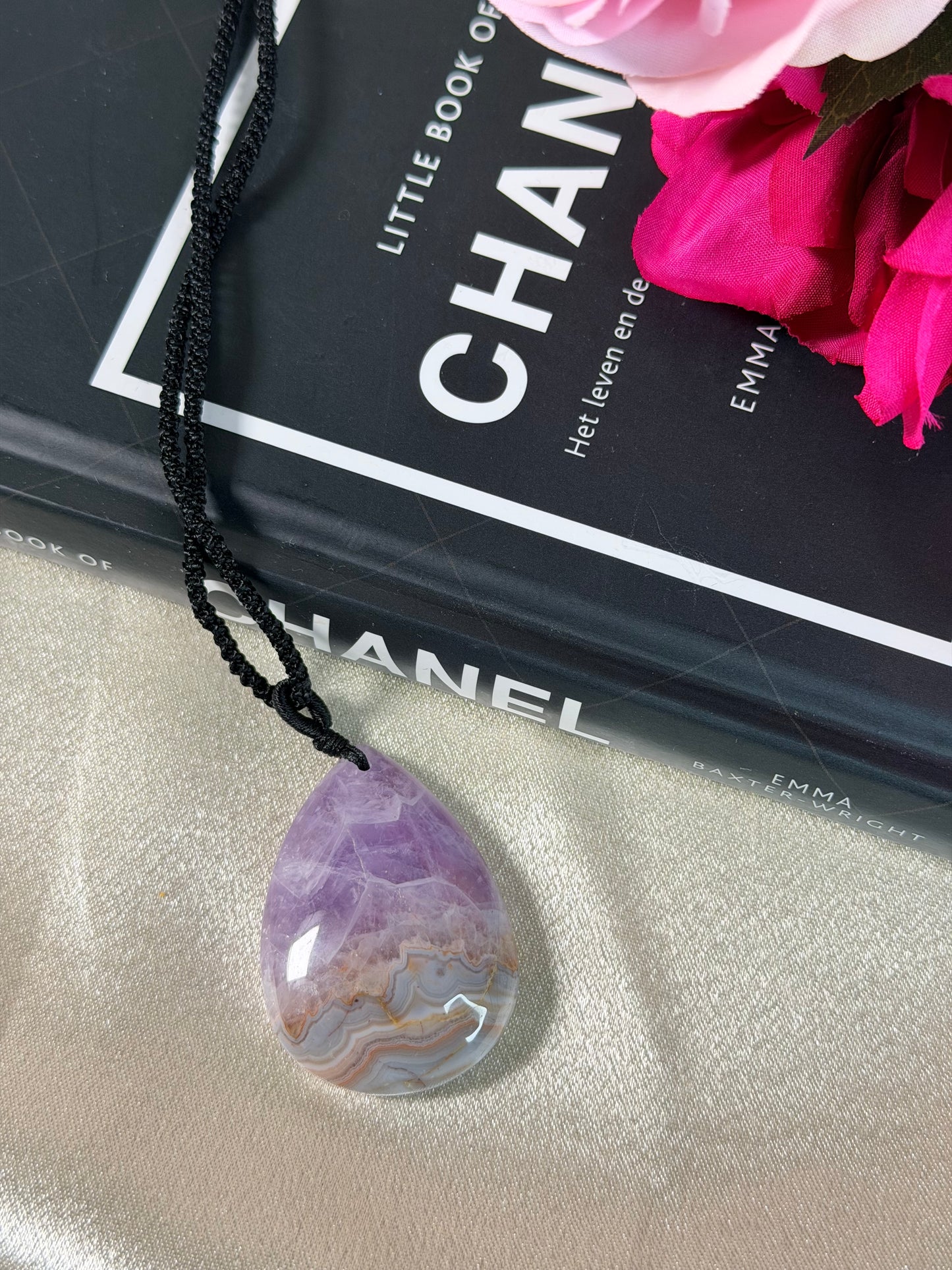 Amethist met Crazy Lace Agaat ketting A4