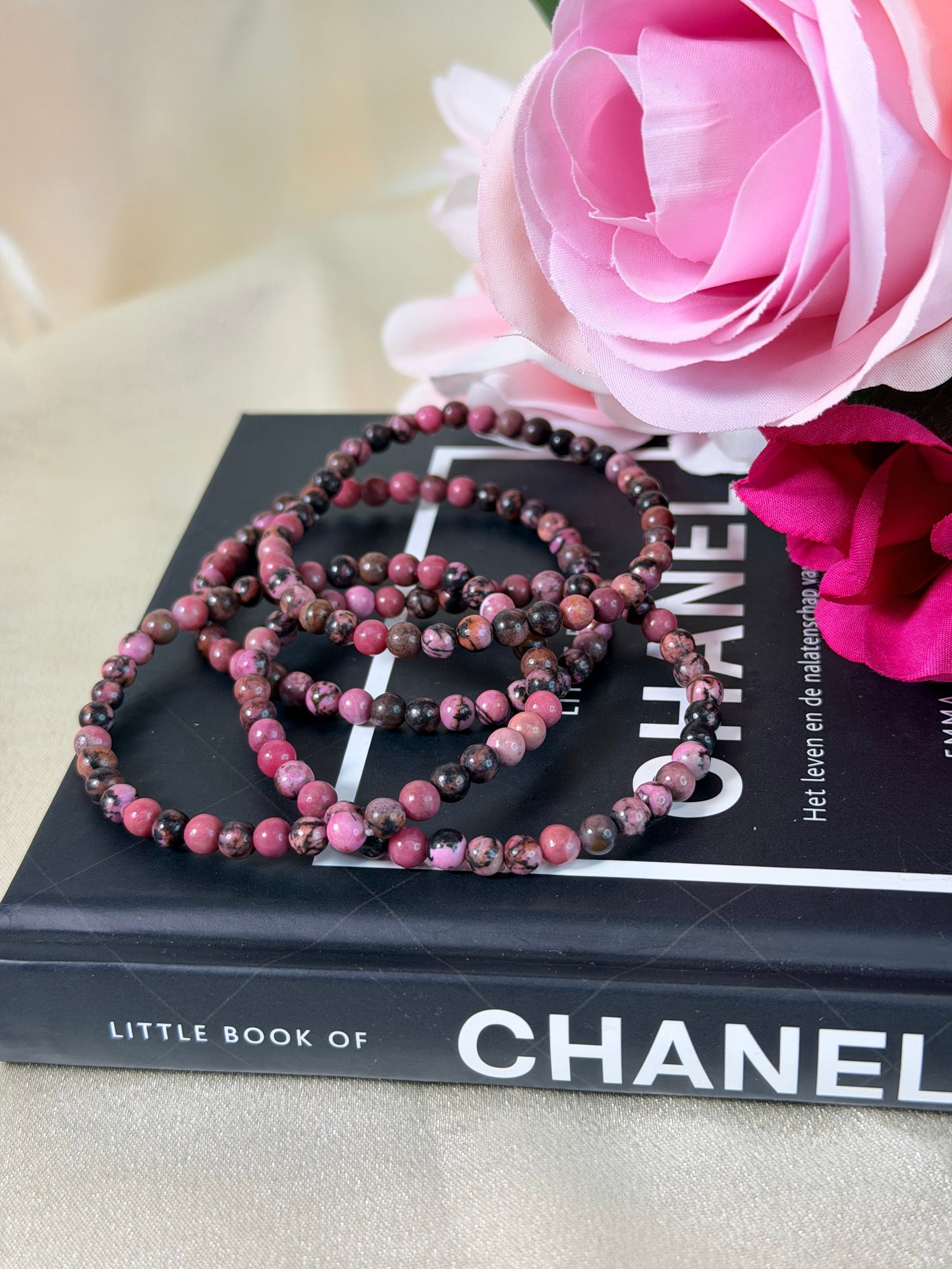 Rhodoniet armband 6mm