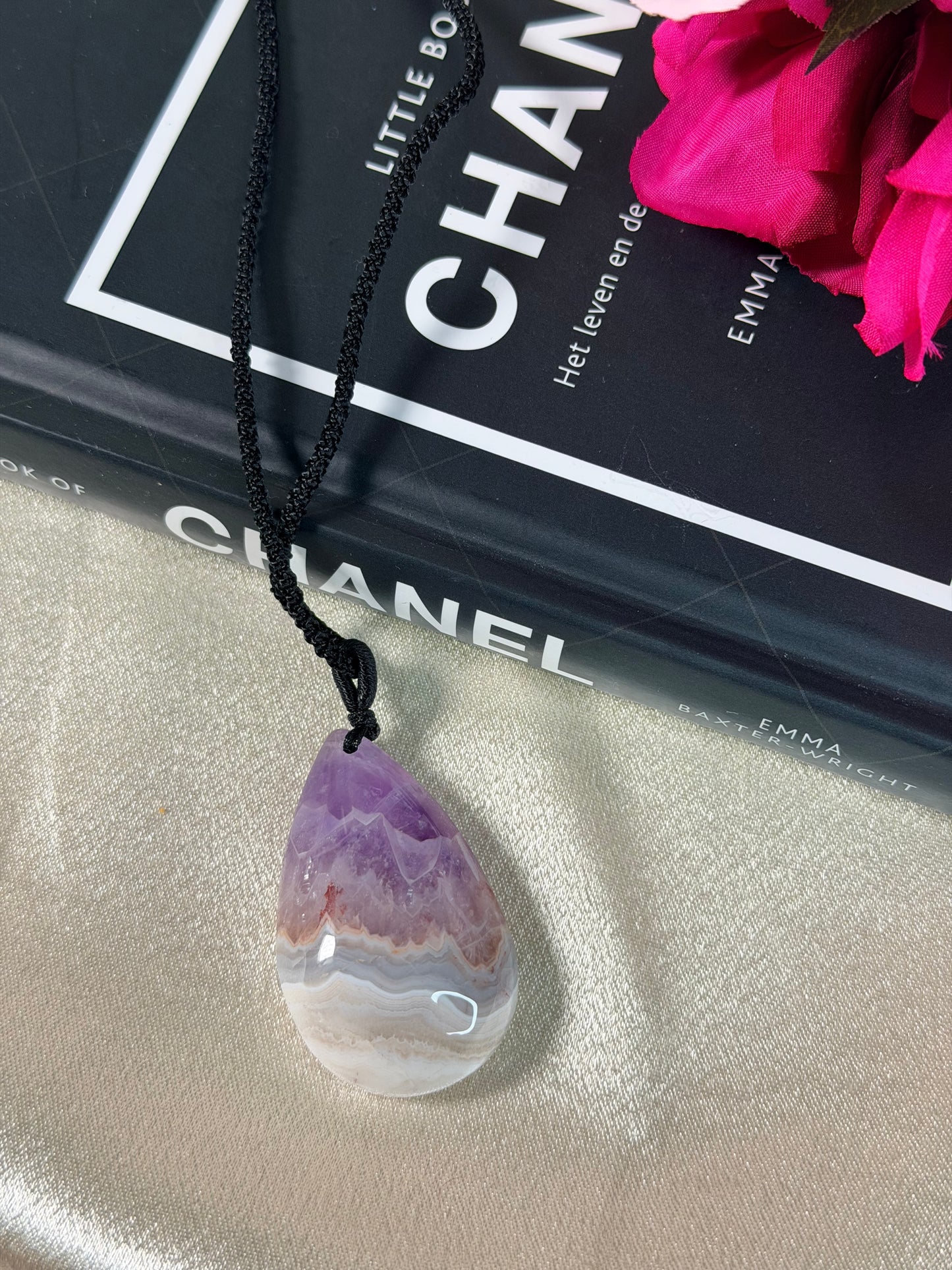 Amethist met Crazy Lace Agaat ketting A2