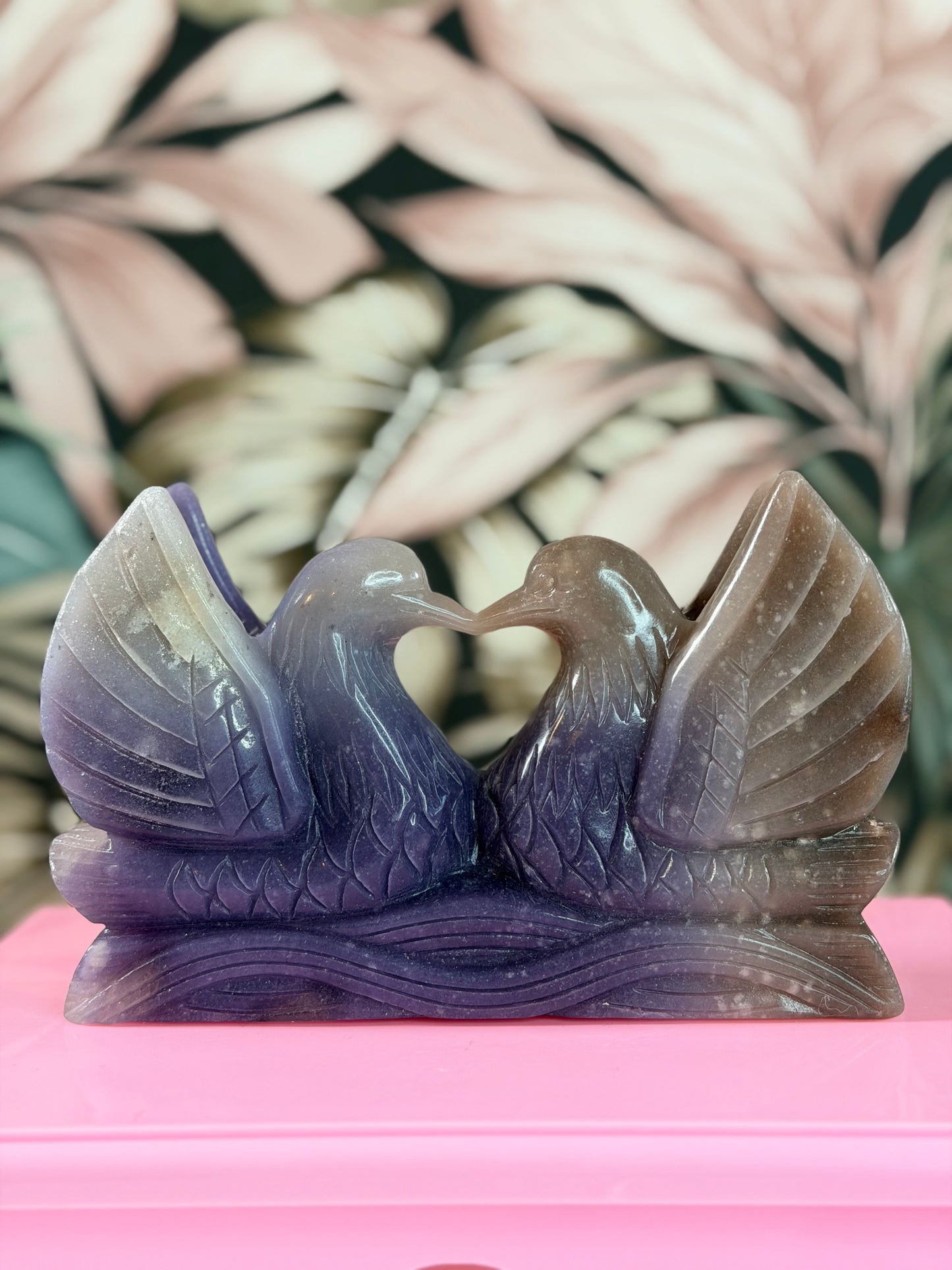 Lepidolite swans
