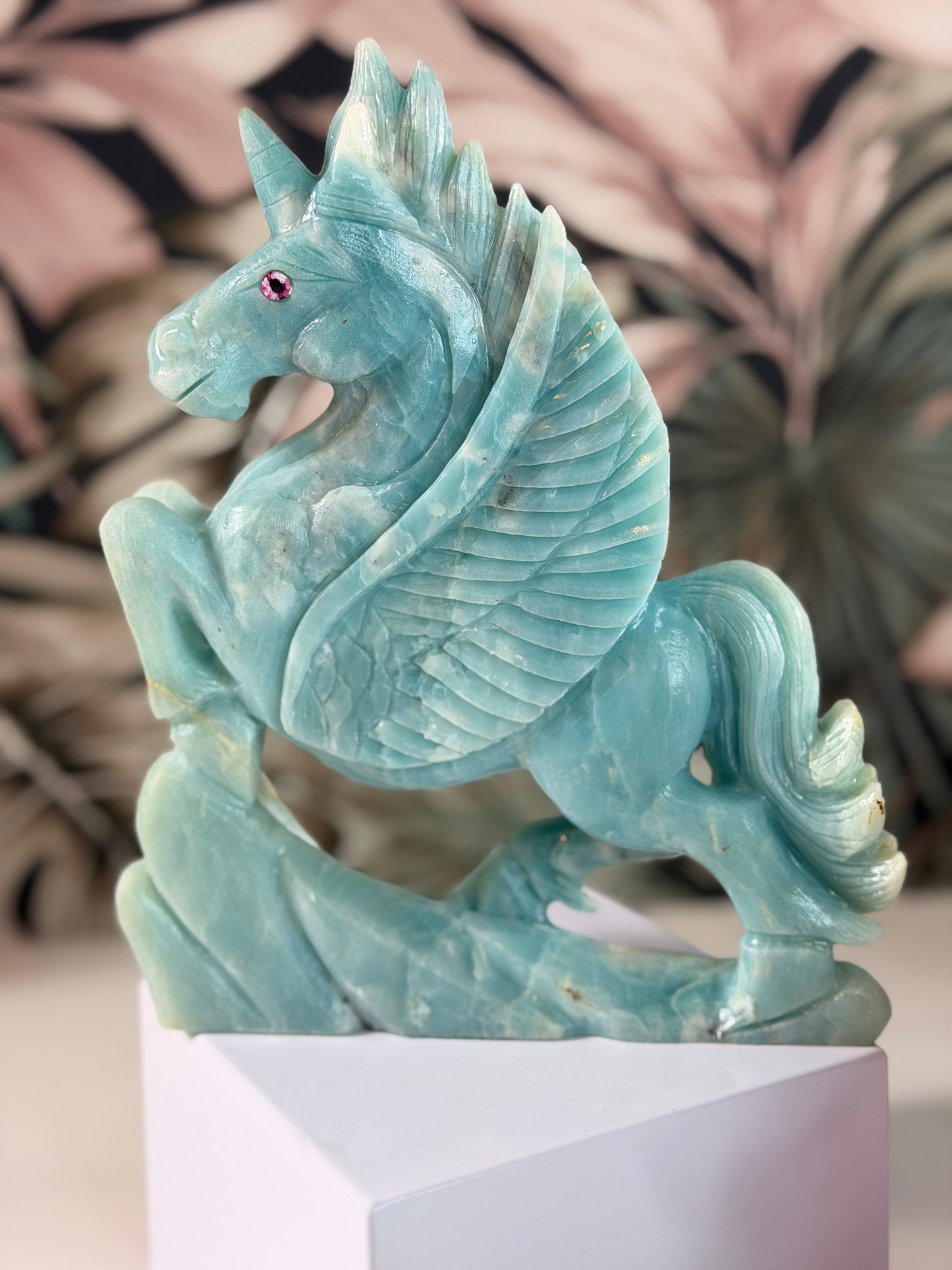 Caribbean Blue Calcite Pegasus
