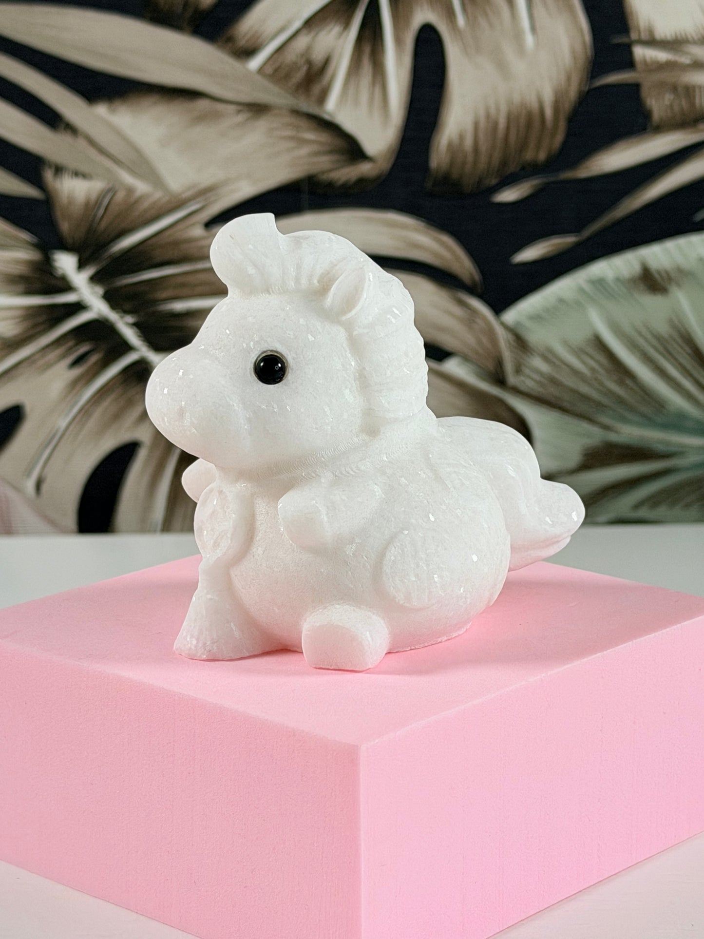 Witte Jade gelukspaardje “Elvis” 4