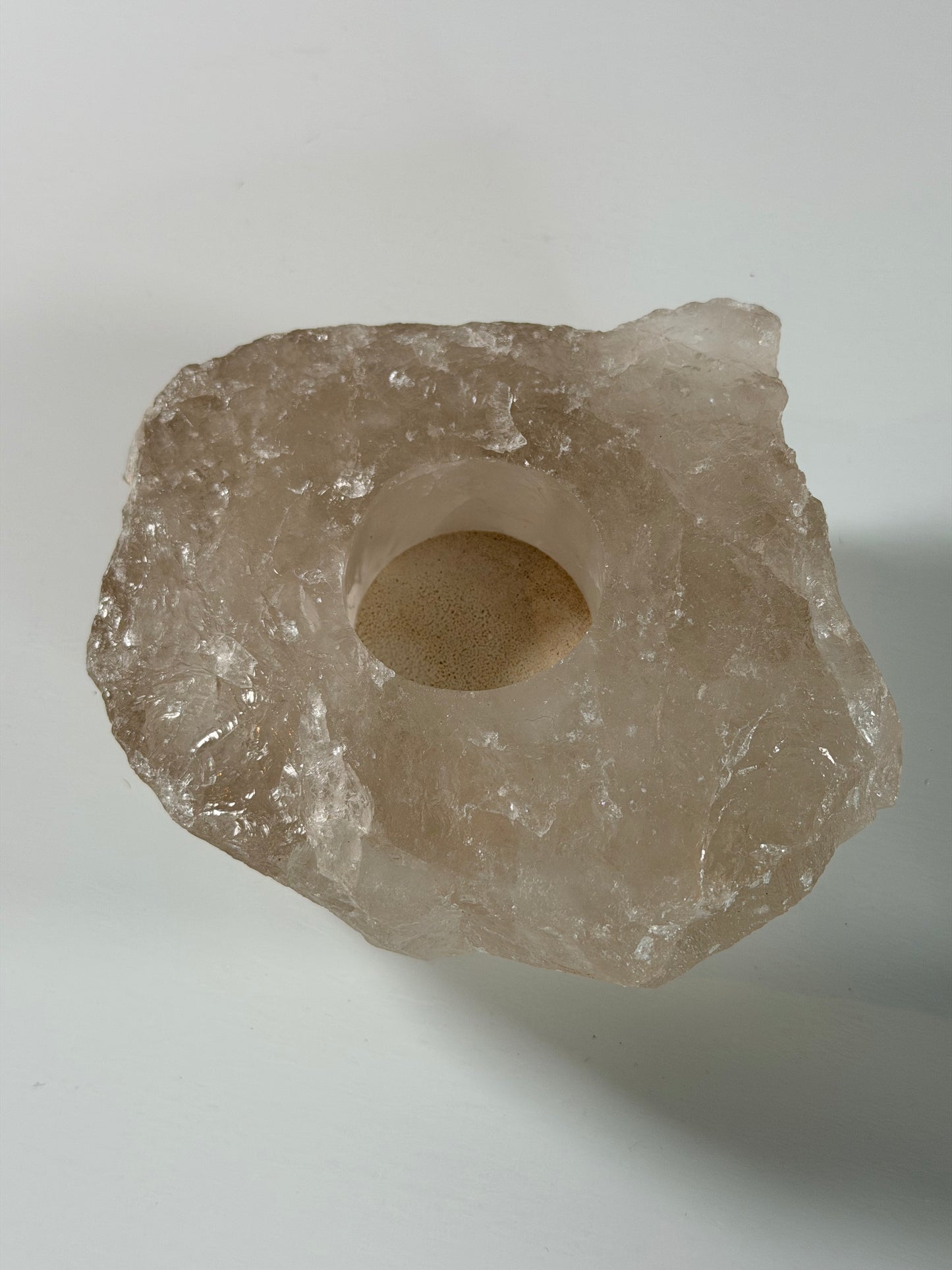 Rauchquarz Teelichthalter 45