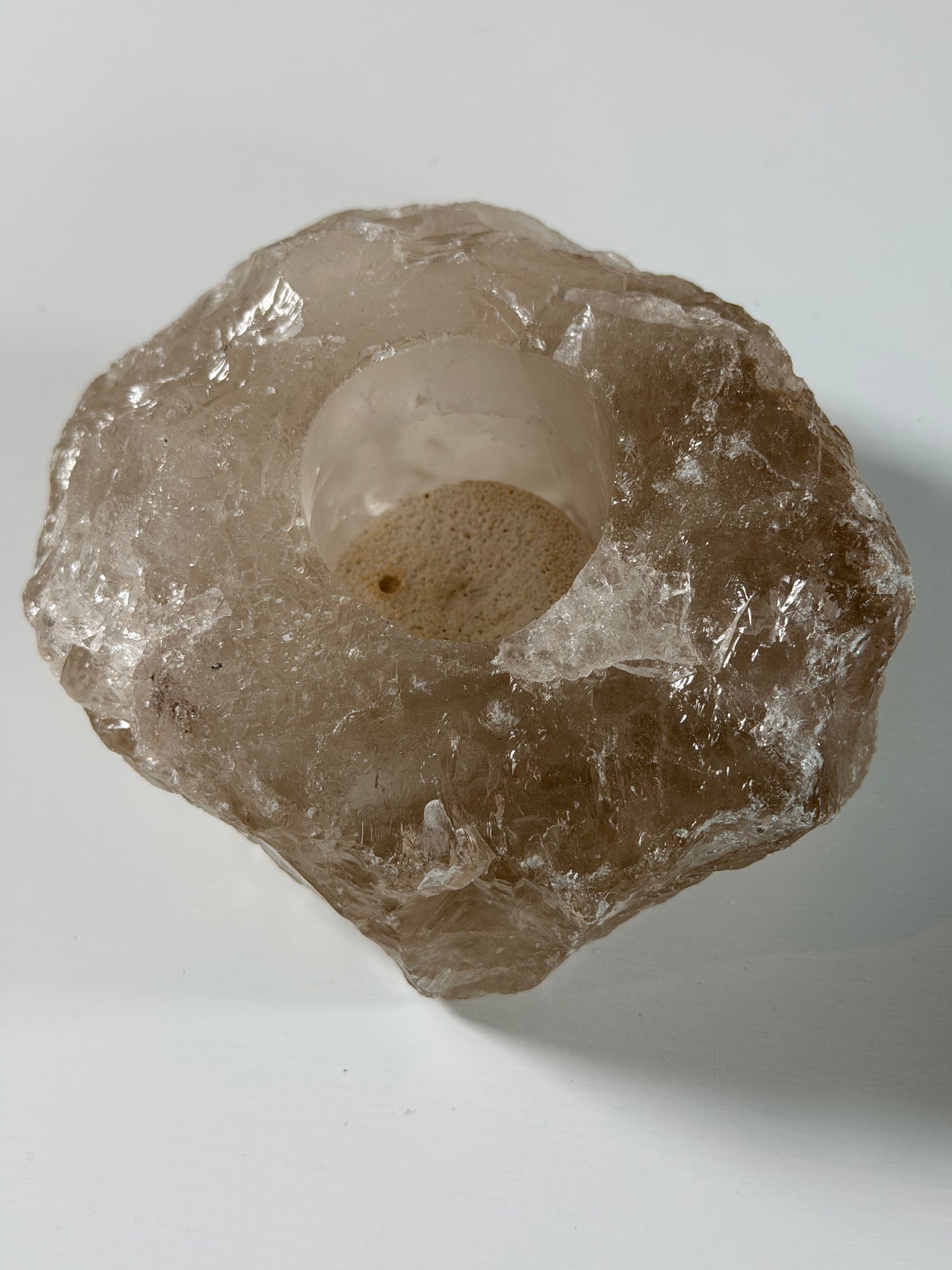 Rauchquarz Teelichthalter 48