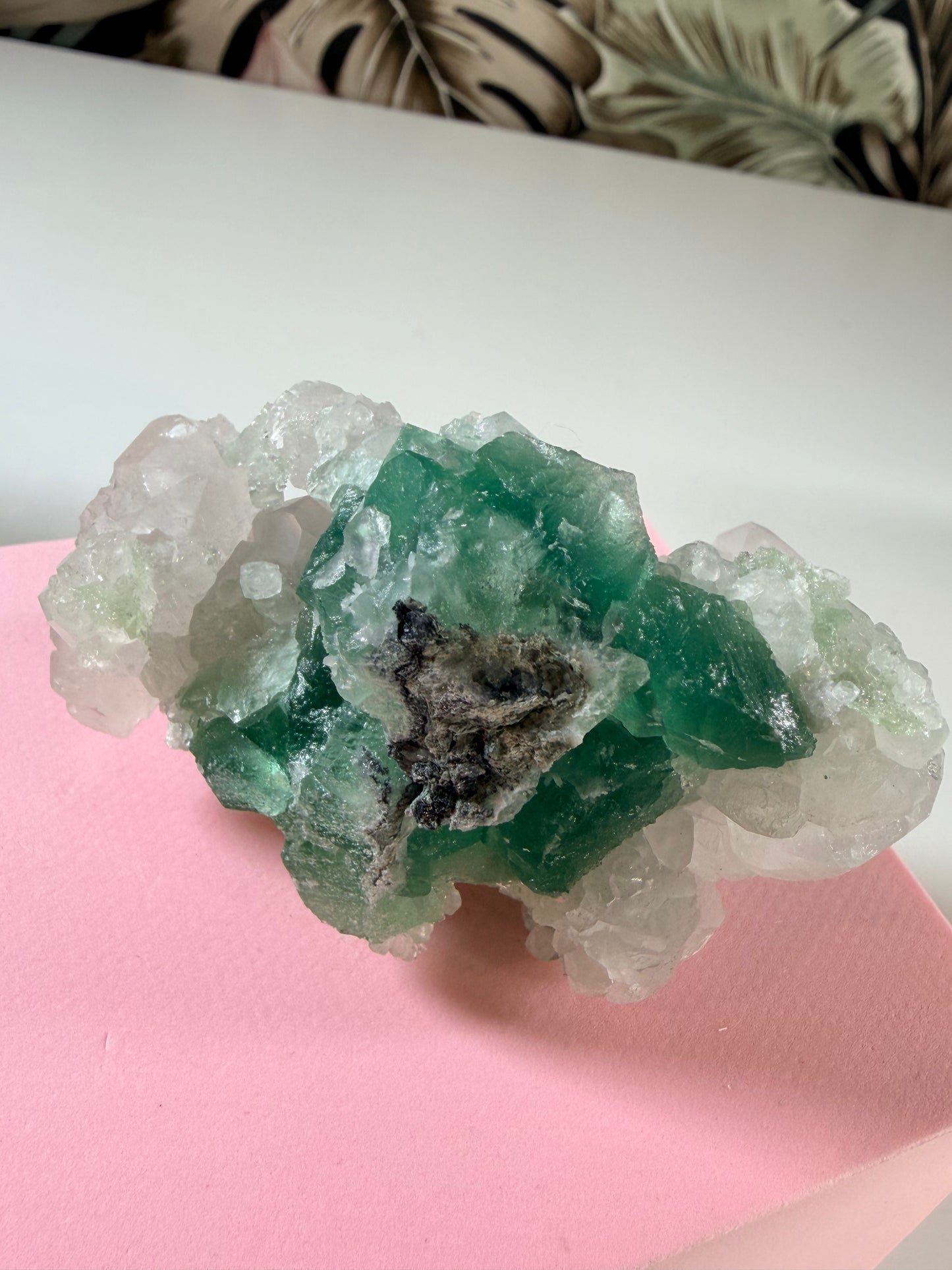 Apophyllit mit grünem Fluorit 1