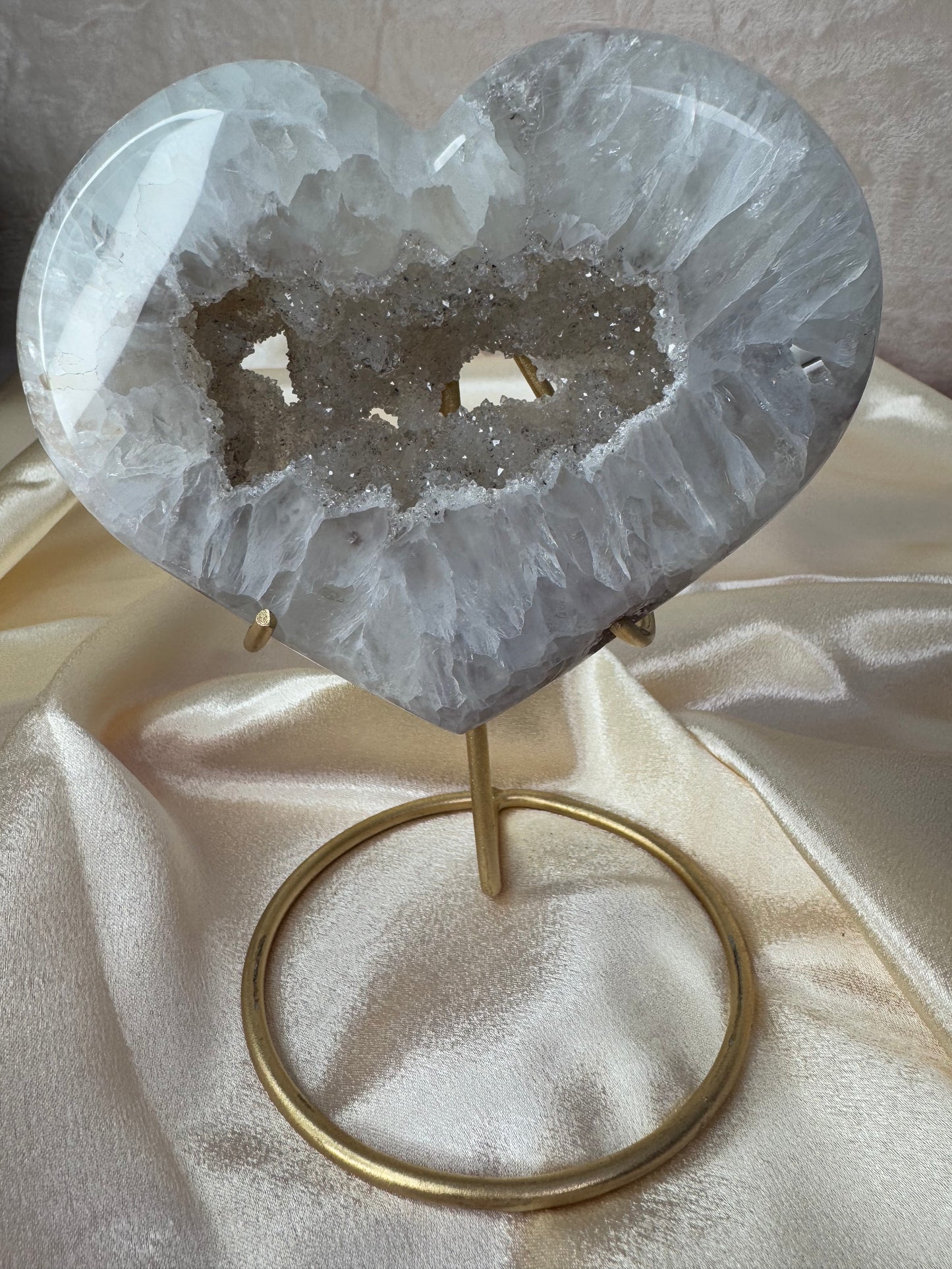 Agaat hart op standaard 50