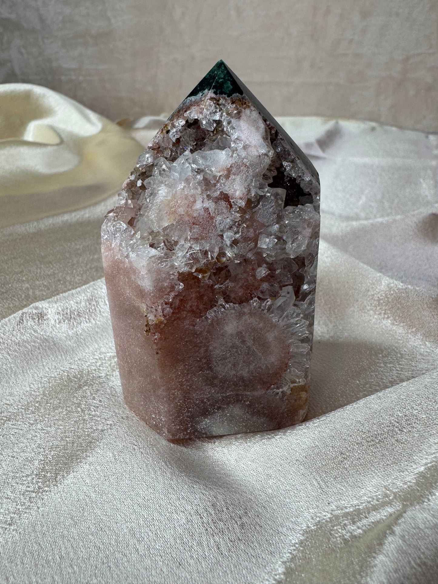 Pink Amethyst with Green Jasper Tower 3