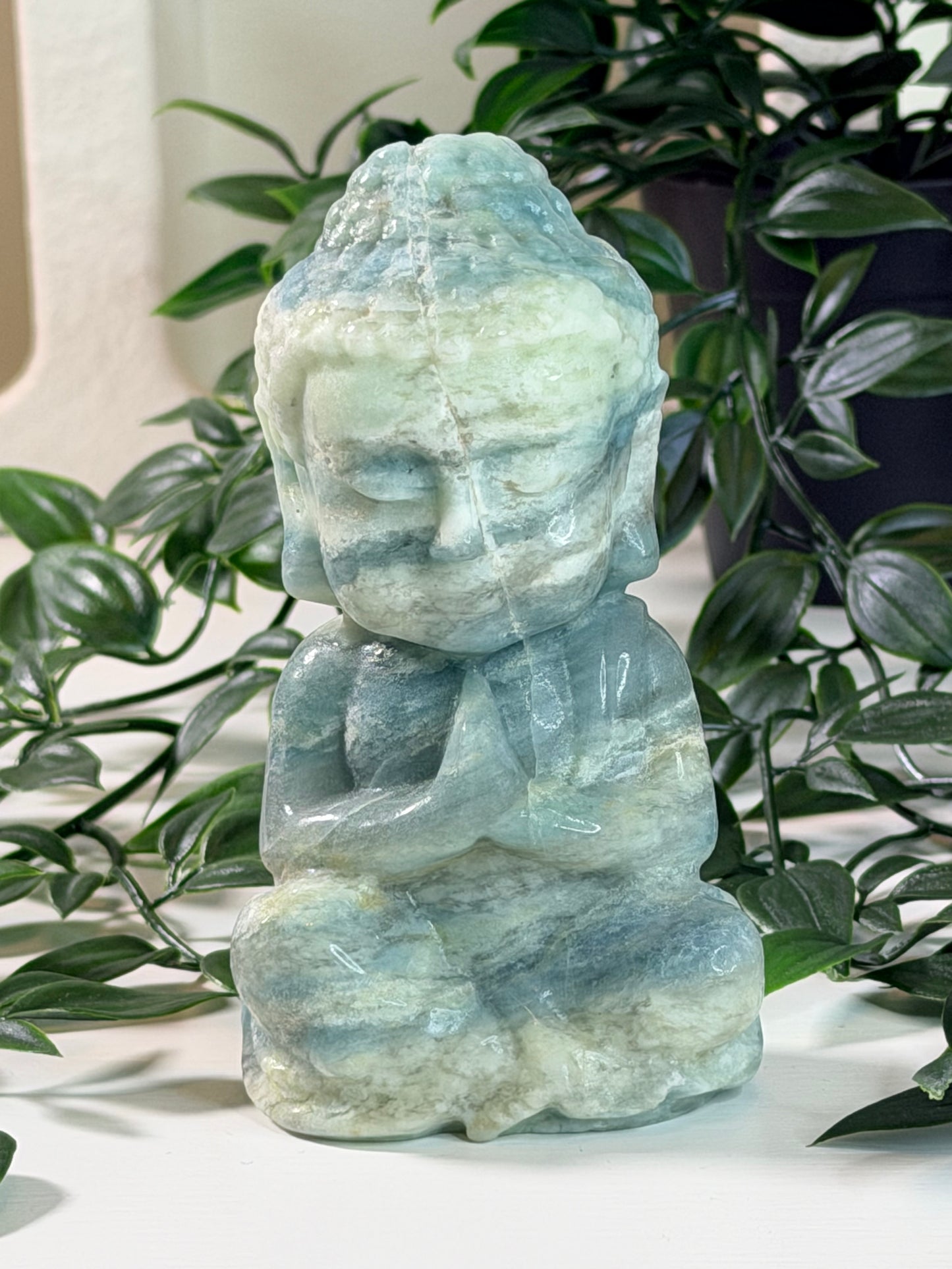 Sky blue Jade Boeddha B1