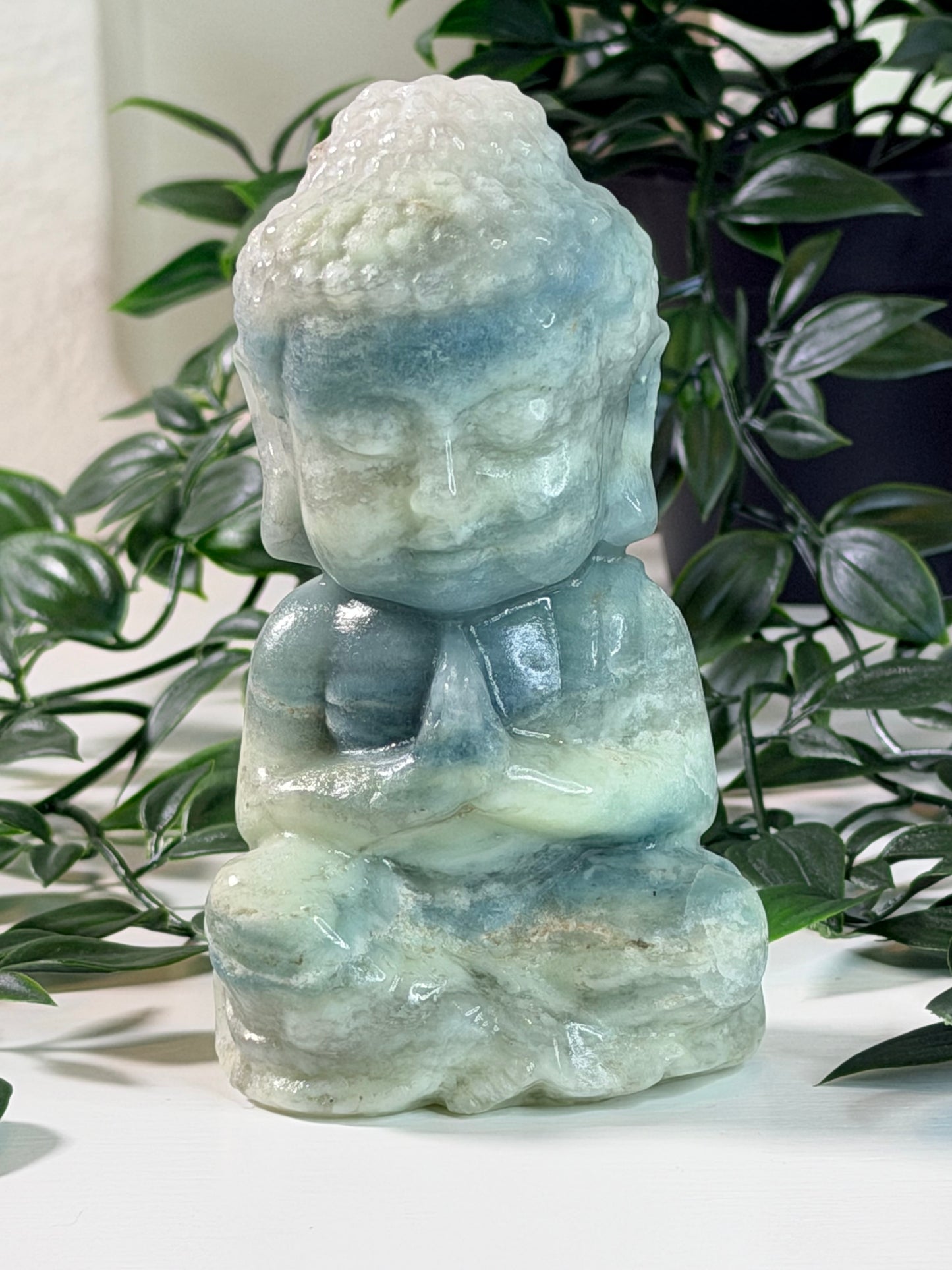 Sky blue Jade Boeddha B2