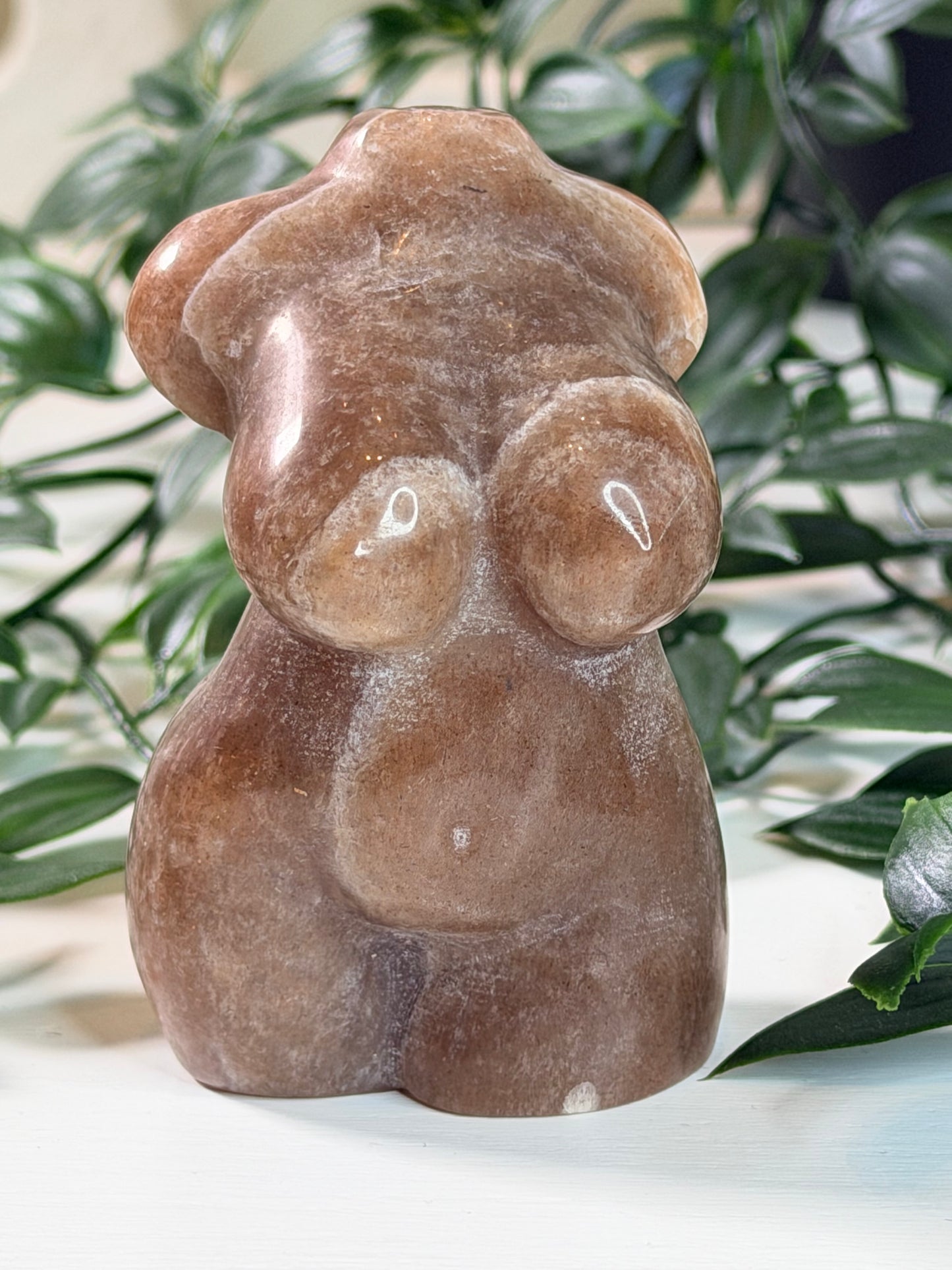 Perzik maansteen met Zonnesteen lady body P4