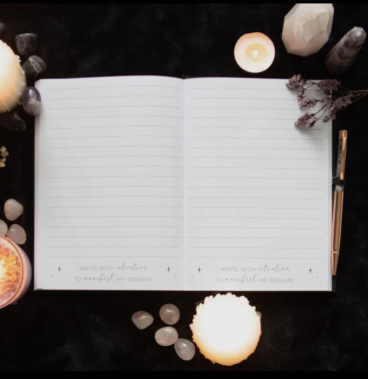 Manifestatie Journal notitieboek met Amethist pen