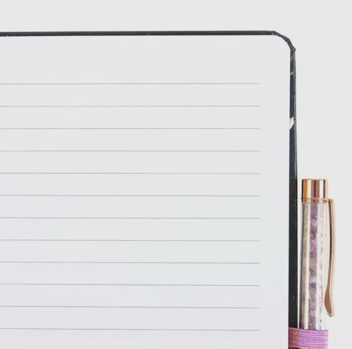 Midnight Moth Journal met Amethist kristal pen