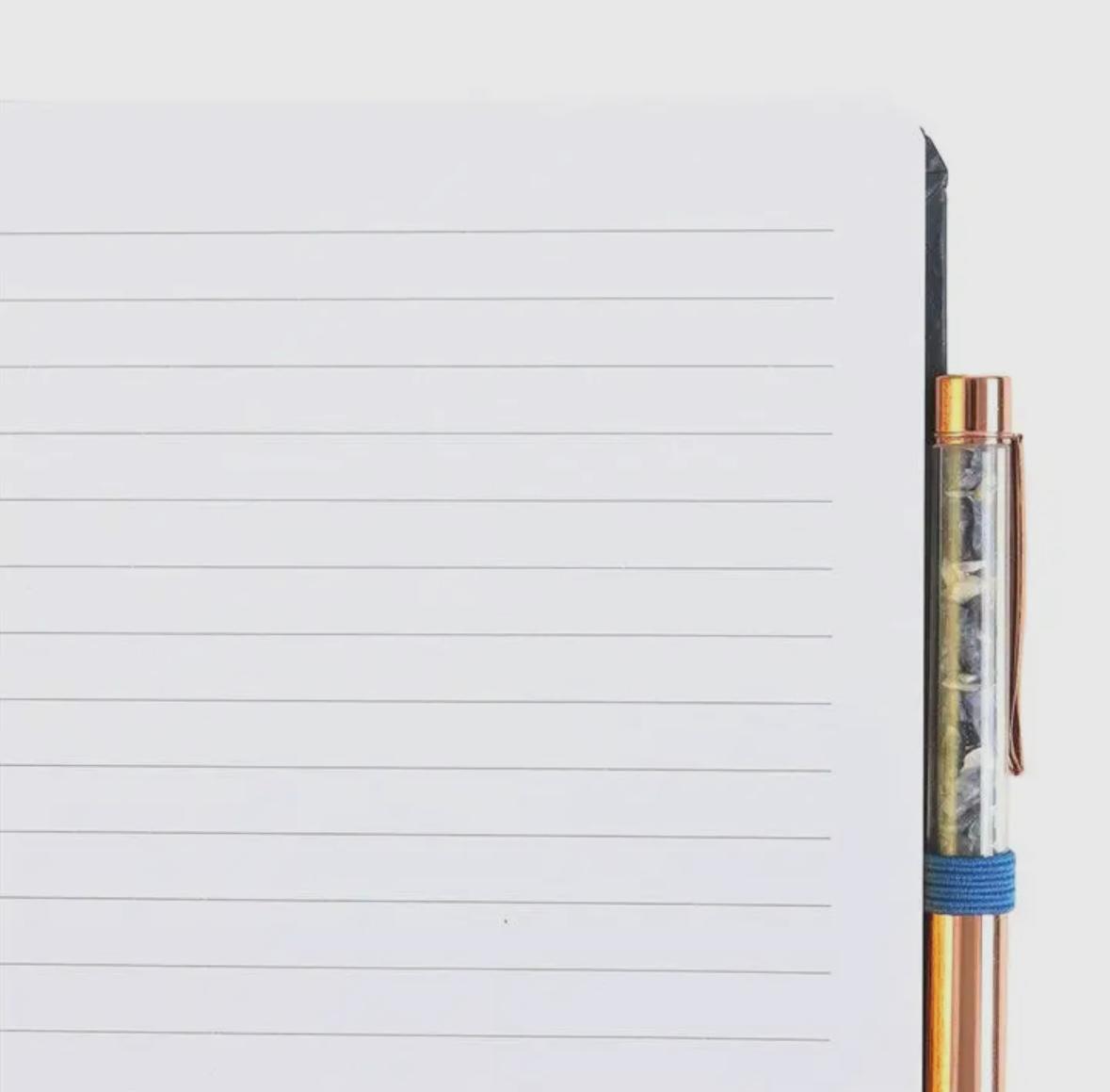 Veelkleurig dankbaarheids dagboek met Amethist pen