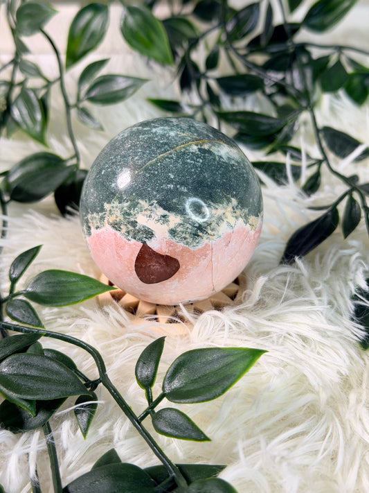 Unicorn Jaspis bol 47A (met zeepaardje 💗)