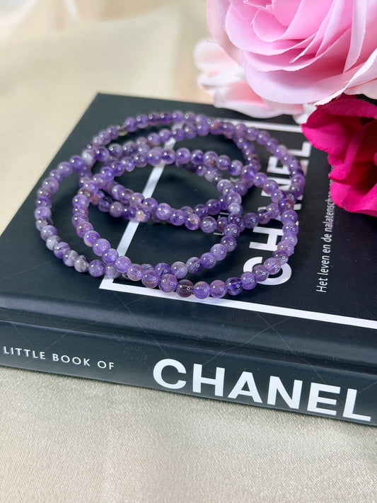 Chevron Amethist armband 6mm