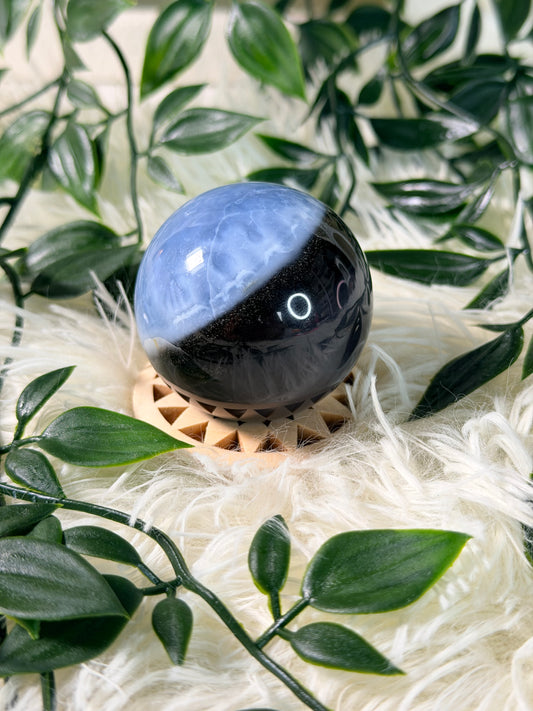 Blauwe Opaal bol 25O2