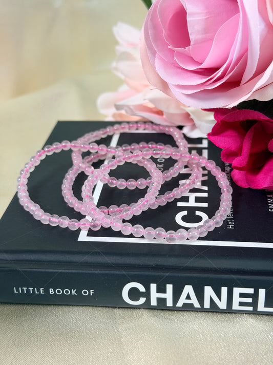 Rozenkwarts armband 4mm