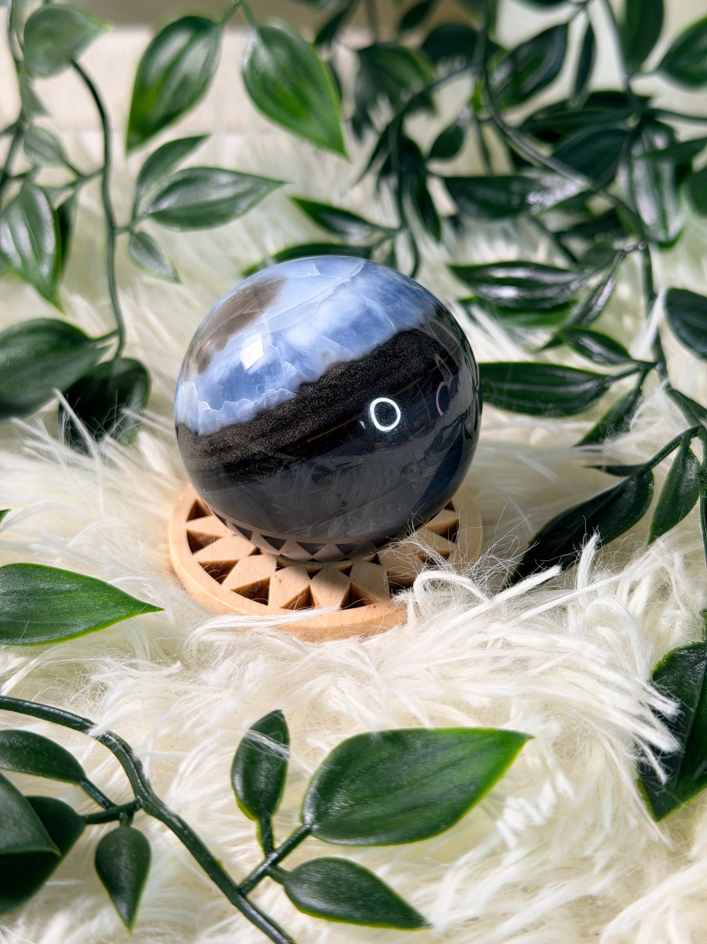 Blauwe Opaal bol 24O2