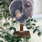 Amethyst heart on stand with Calcite 89A