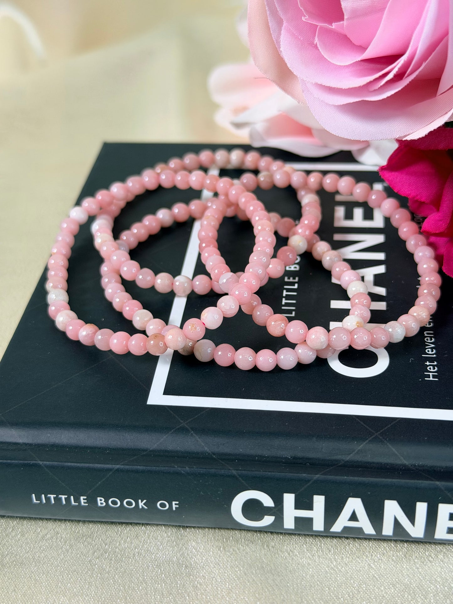 Roze Opaal armband 4mm