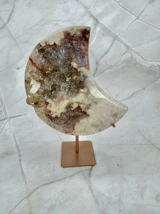 Roze Amethist maan op standaard 46