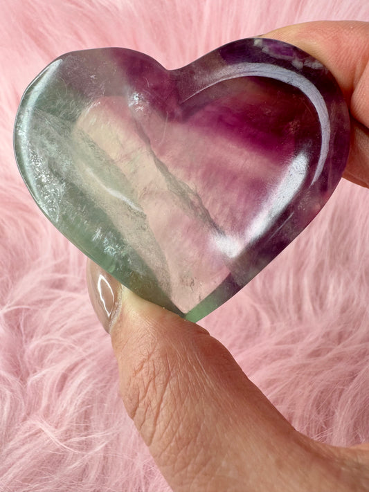 Regenboog Fluoriet hart schaal 41
