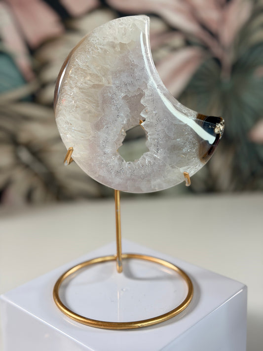 Achat-Mond auf Ständer 4