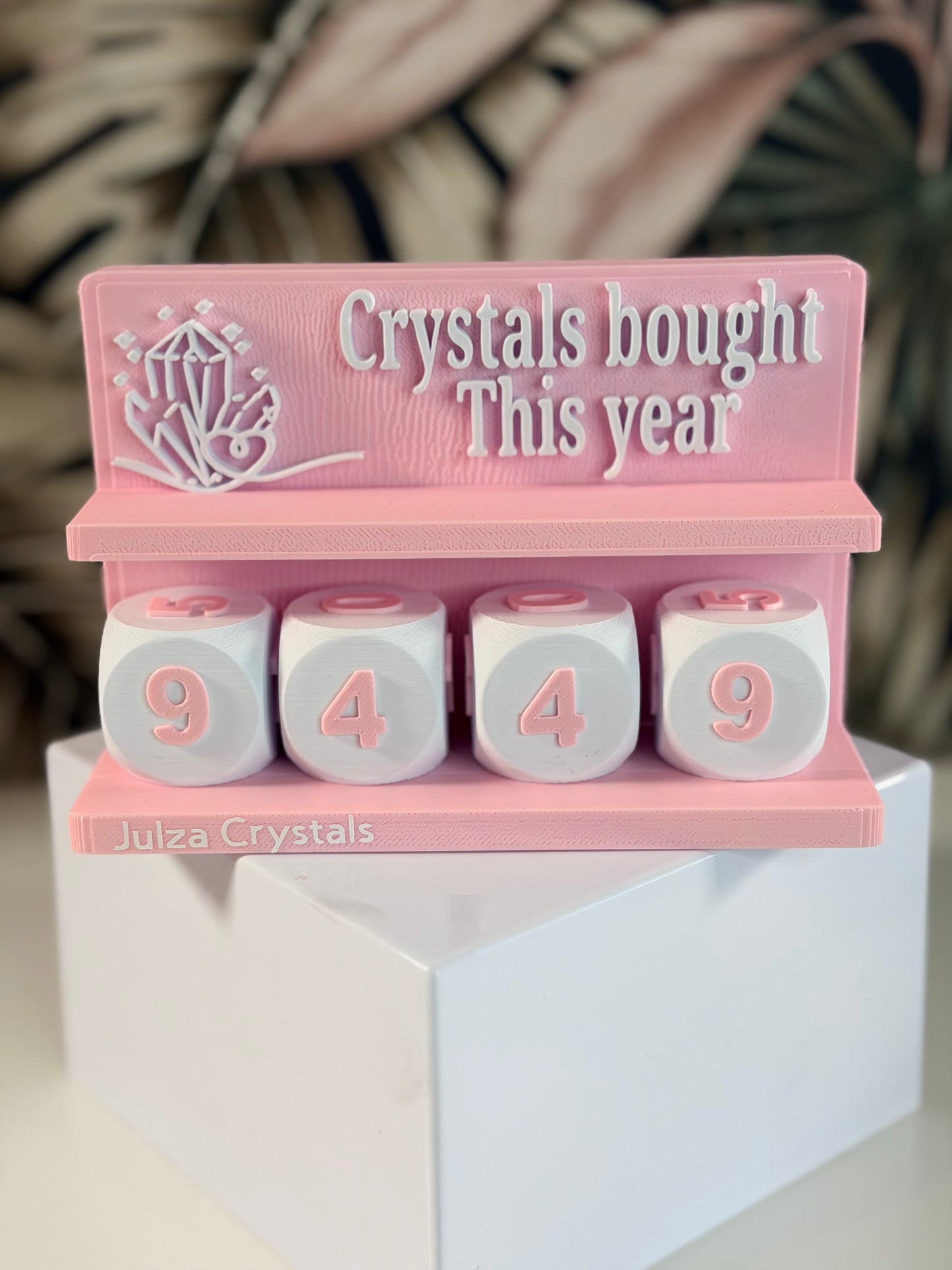 Crystals counter / Roze - Wit