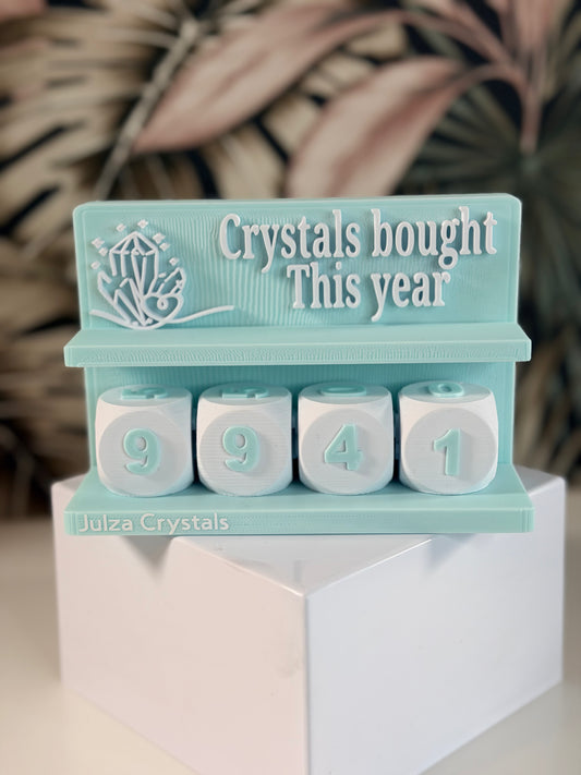 Crystals counter / Mint groen - Wit