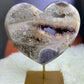 Pink Amethyst heart 32