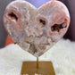 Pink Amethyst heart 30