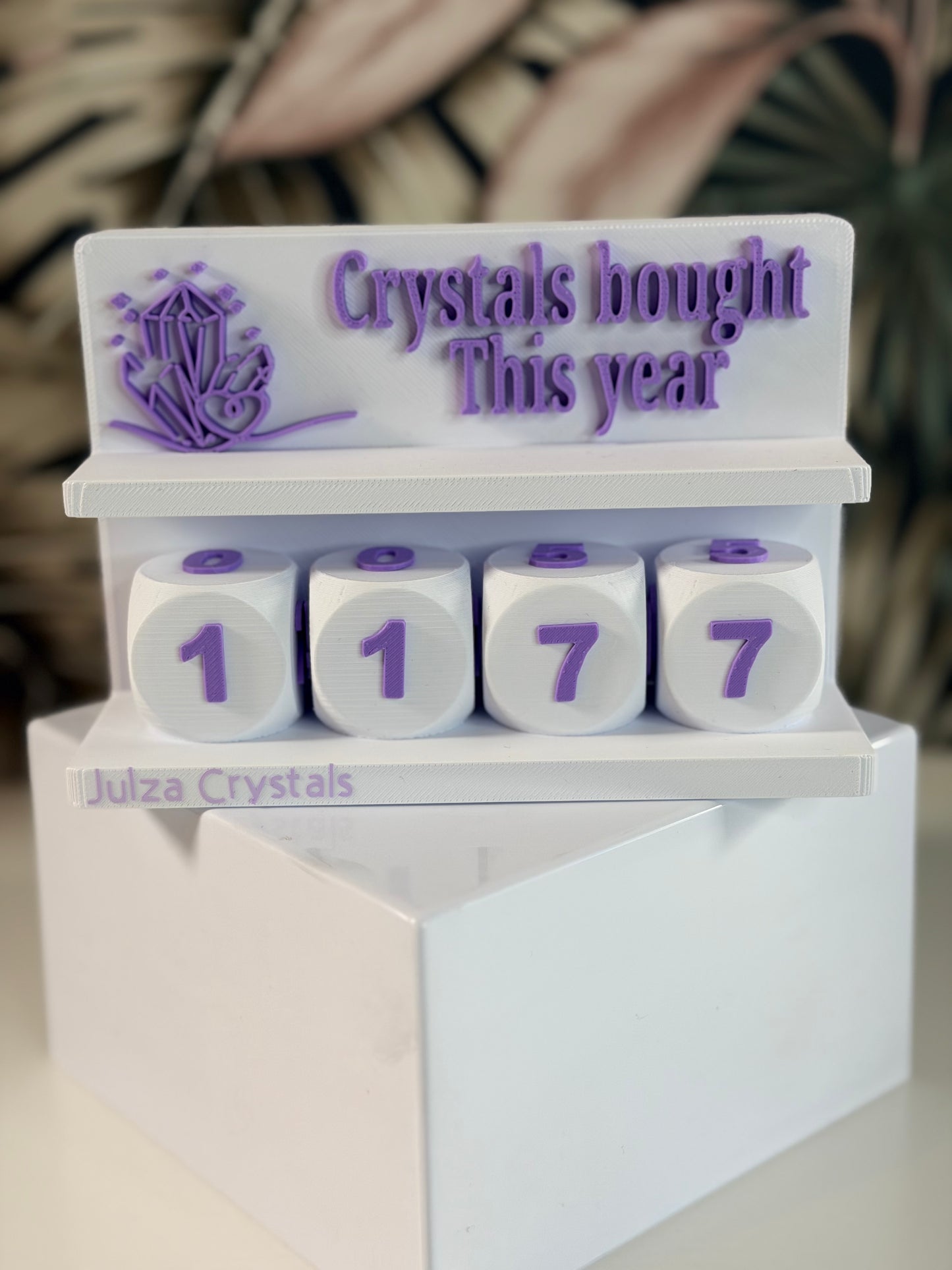 Crystals counter / Wit - Paars