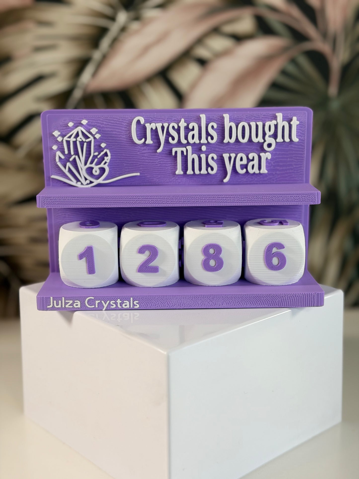 Crystals counter / Paars - Wit