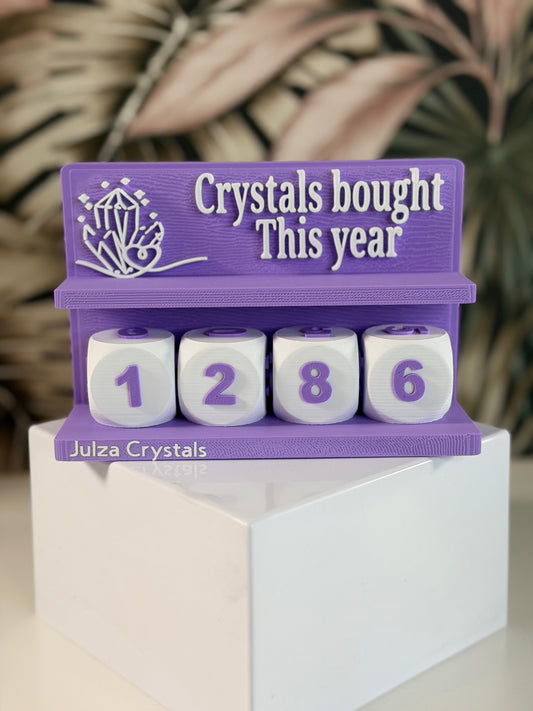 Crystals counter / Paars - Wit