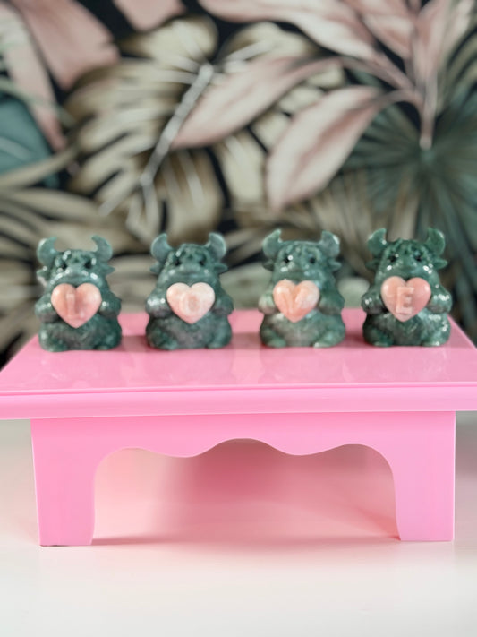 Groene Jade koe LOVE set