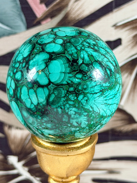 Malachiet met Chrysocolla (UV)bol 4M