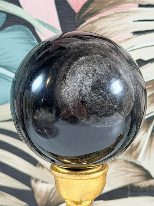 Silber Obsidian Kugel 1Z
