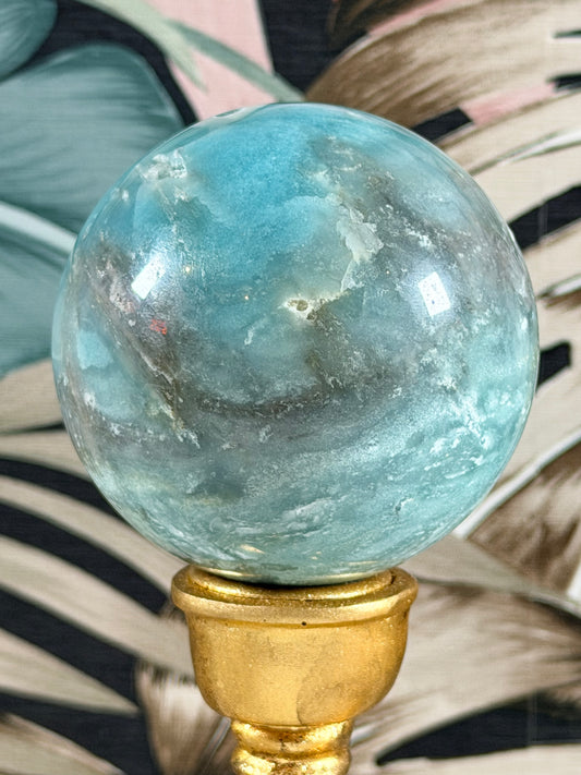 Karibischer Blauer Calcit Kugel 10C