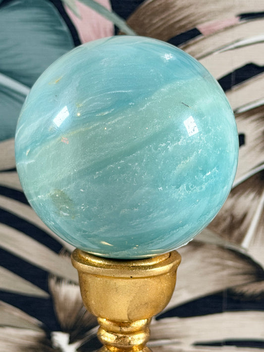 Karibischer Blauer Calcit Kugel 12C