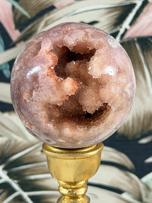 Roze Amethist bol 10R (met groene Jaspis)