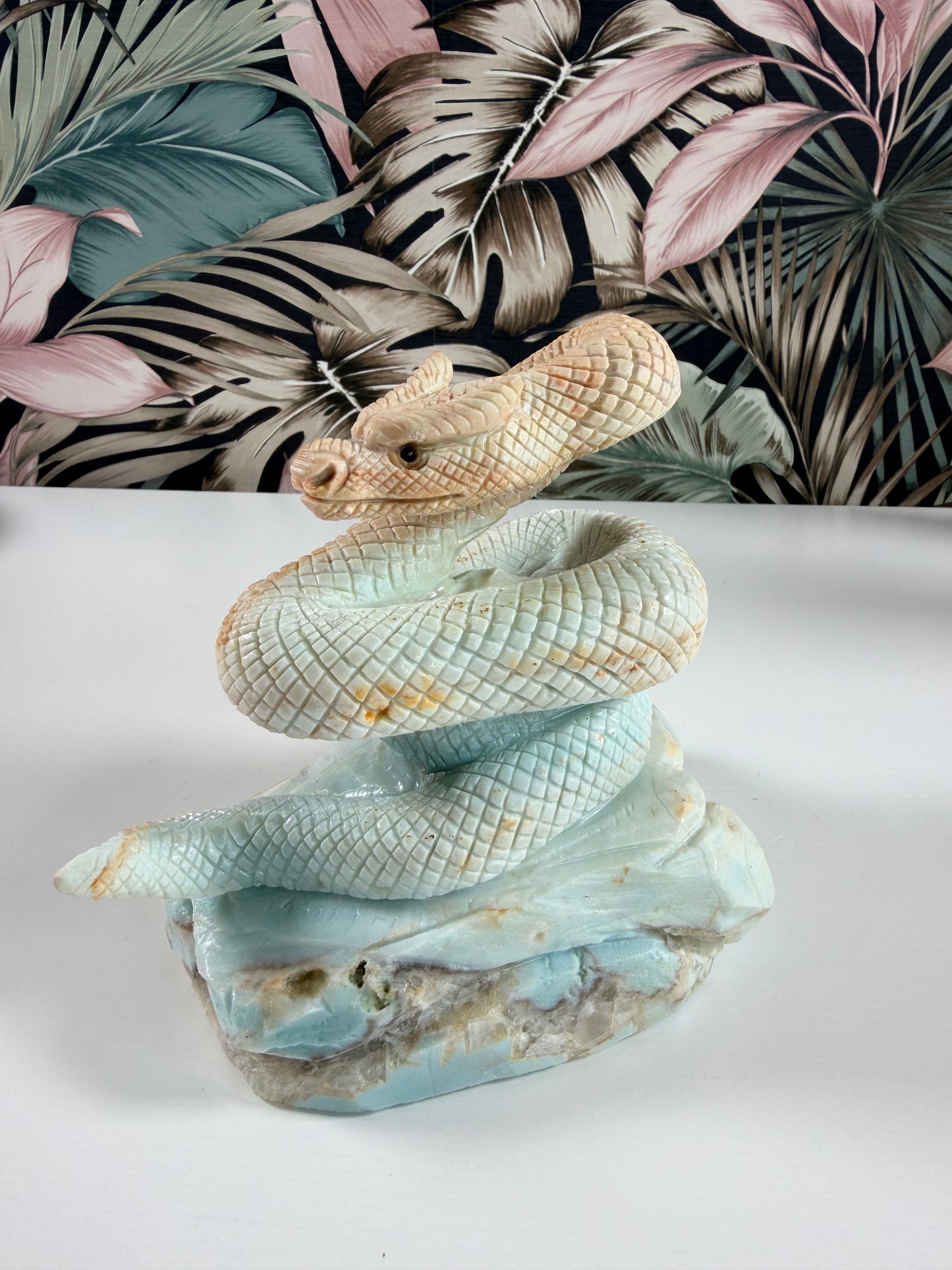 Caribbean Blue Calciet draak met slangen lichaam