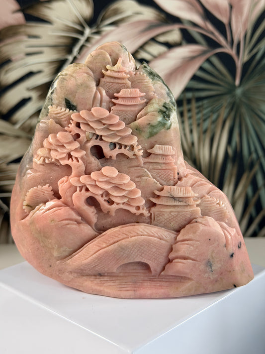 Thulite with green Epidote landscape 2