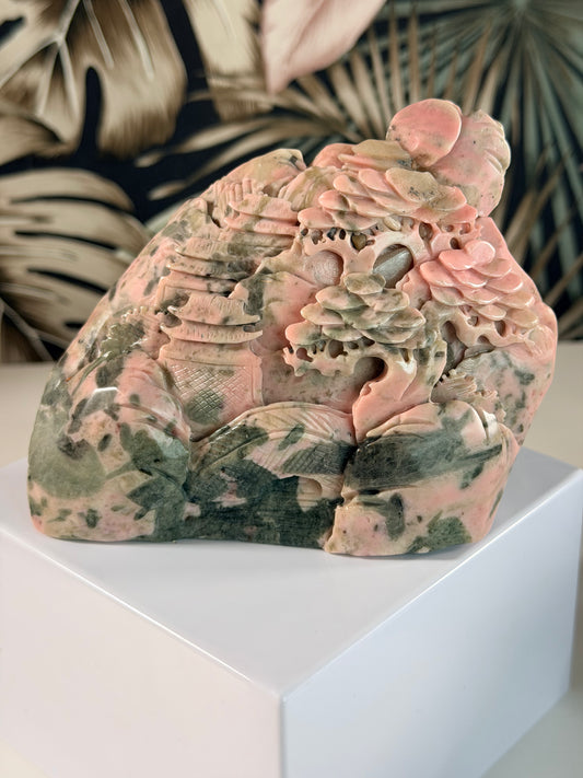 Thulite with green Epidote landscape 4