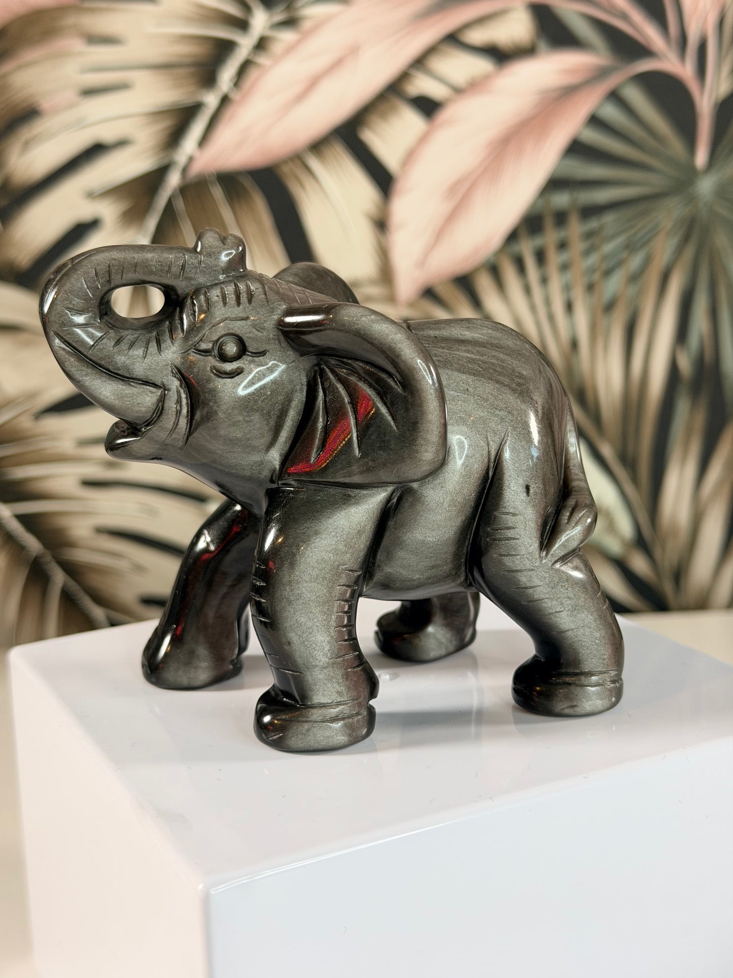 Zilver Obsidiaan olifant 2