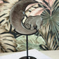 Zilver Obsidiaan olifant met maan op standaard 1