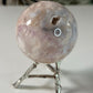 Flower Agate with Pink Amethyst Sphere 3