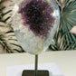Amethyst with Agate on stand 1