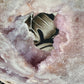 Platte Scheibe aus Rosa Amethyst 56