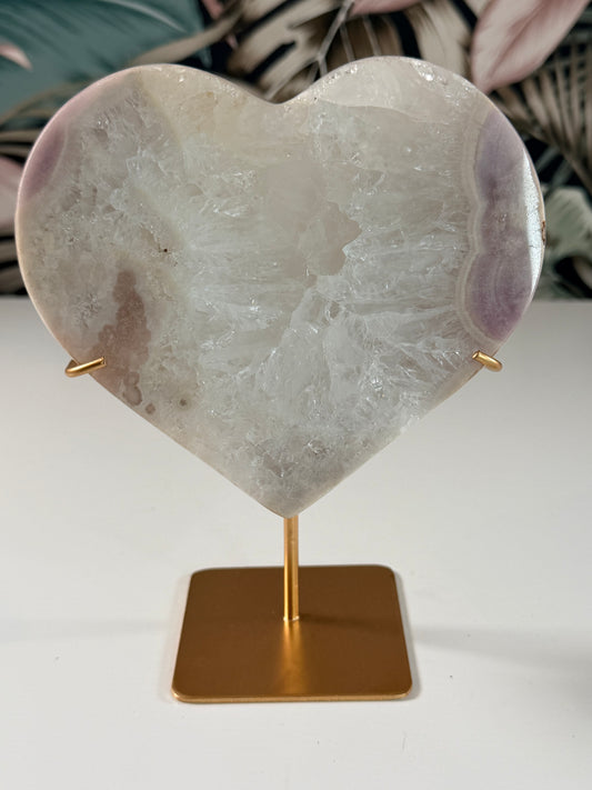 Roze Amethist hart 88