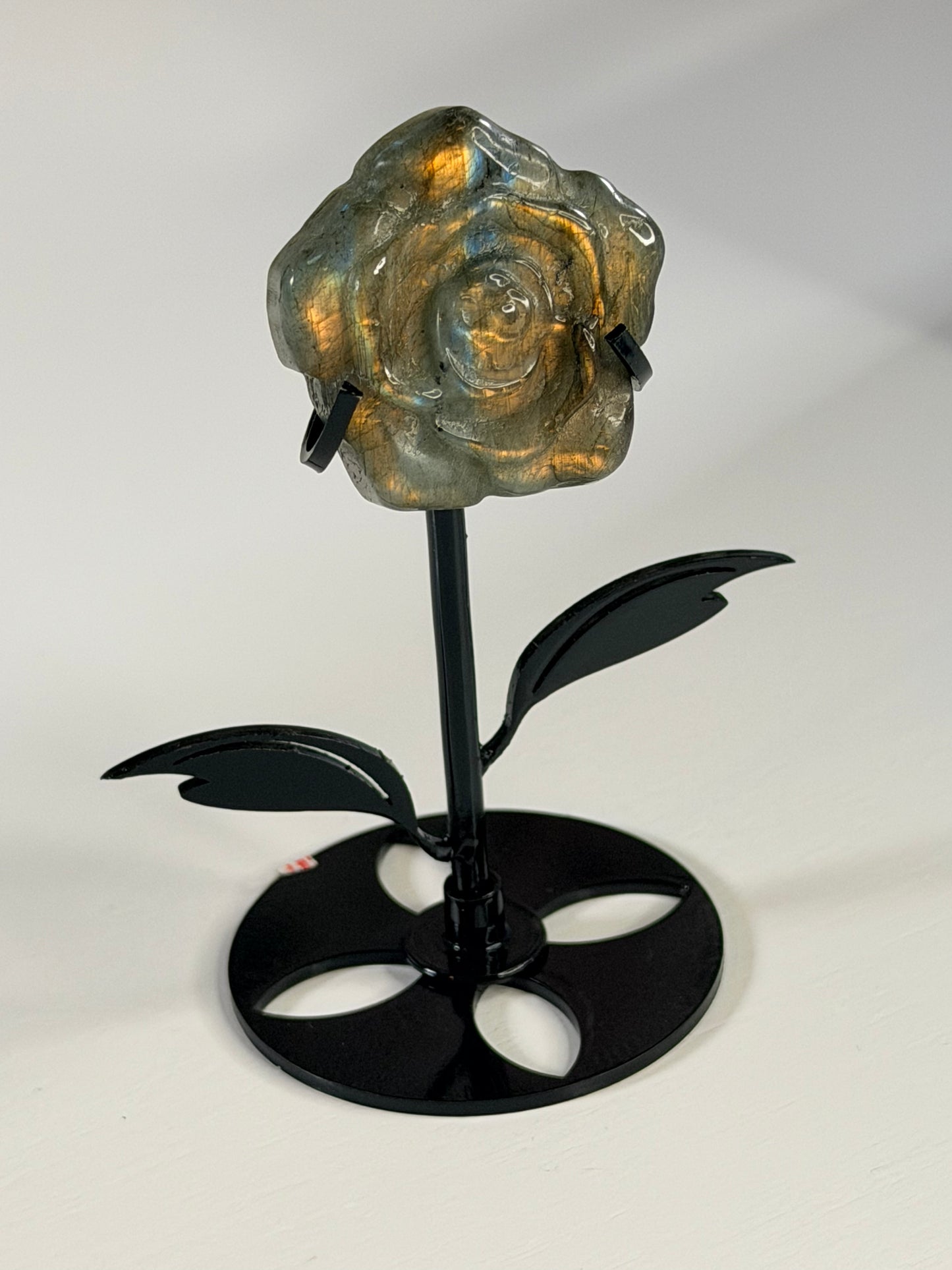 Labradorite Rose on Stand 2